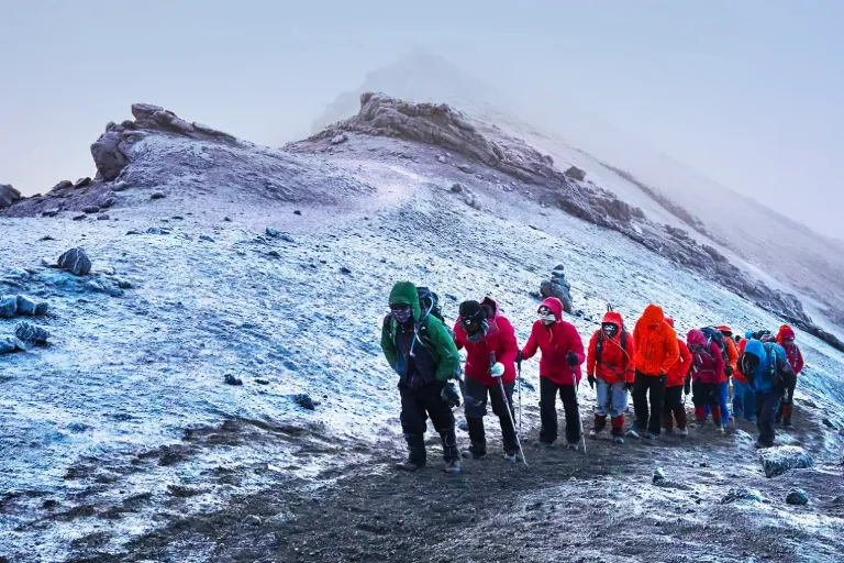 limbing Mount Kilimanjaro as A couple