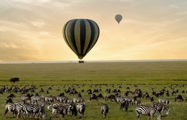 Balloon safari in Tanzania