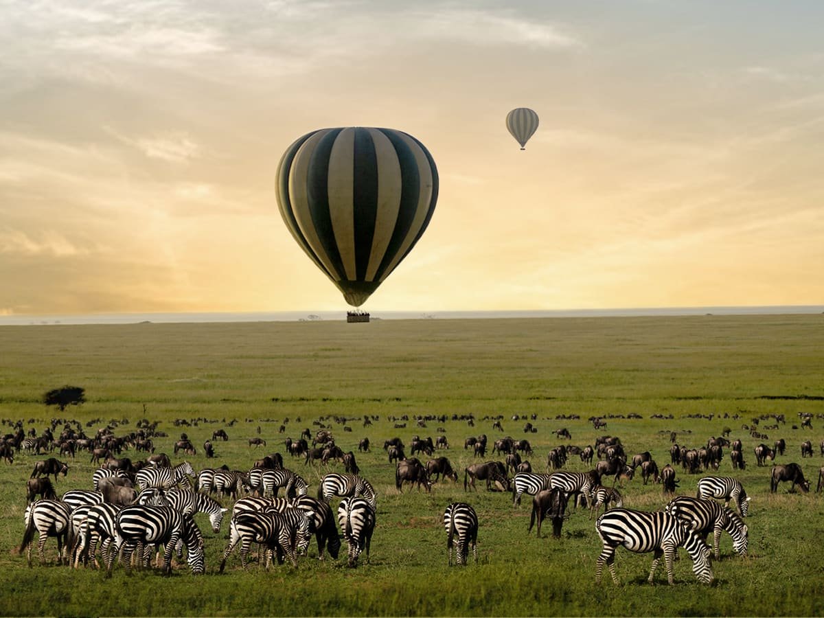 Balloon safari in Tanzania